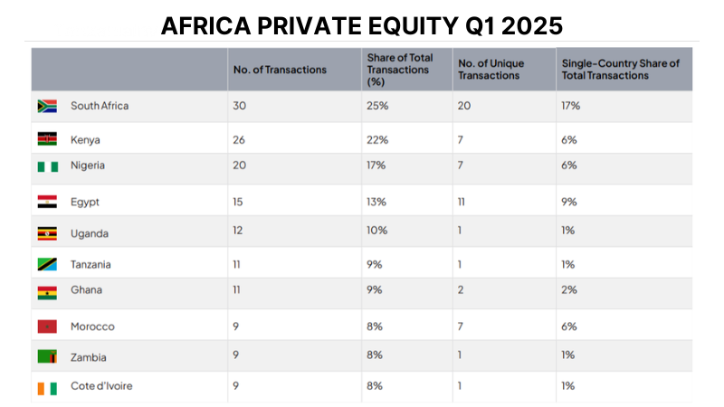 AFRICA PRIVATE EQUITY DEALS Q1 2025