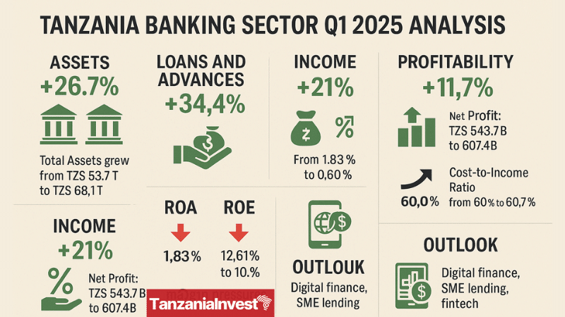 Tanzania Banks Performances Q1 2025 infographic