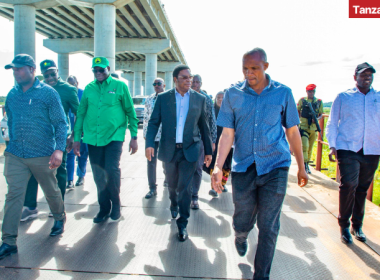 Tanzania Prime Minister Majaliwa Inspecting the Bridge