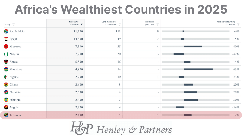 Tanzania Africa Wealth Report 2025